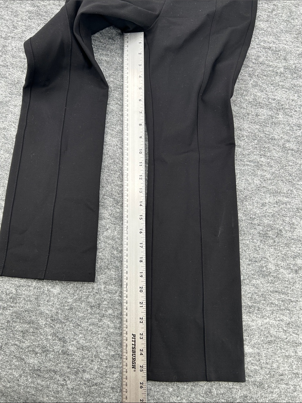 Tory Burch Black Leggings with Orange Logo Tag Size Small - Picture 4 of 11
